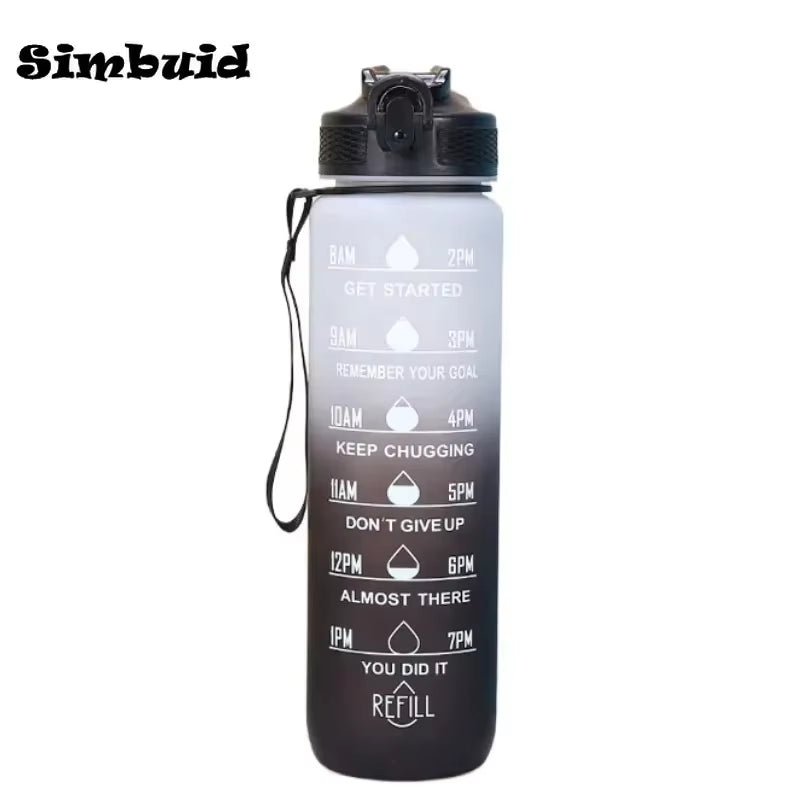 1L Water Bottle Portable Sport Water Bottle Pretty Drink Bottle Leakproof Gym Water Bottle for Outdoor Travel Fitness Cycling