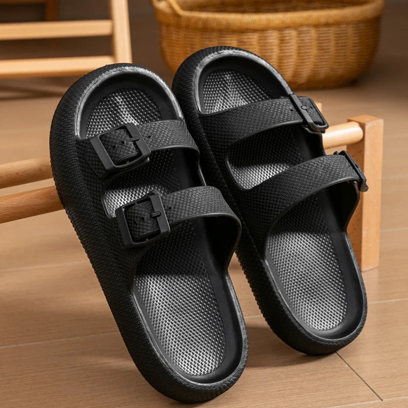 2025 New Men'S Outdoor Fashion Thick Sole Sandals - Non-Slip Shower Slippers for Bathroom, Lightweight Comfortable House Slipper