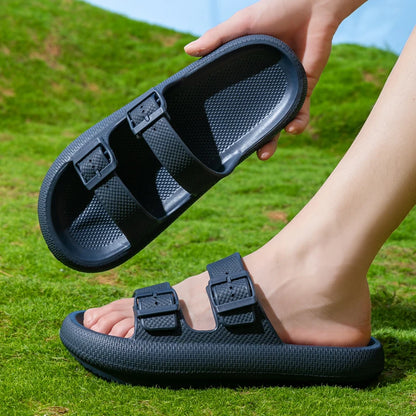 2025 New Men'S Outdoor Fashion Thick Sole Sandals - Non-Slip Shower Slippers for Bathroom, Lightweight Comfortable House Slipper