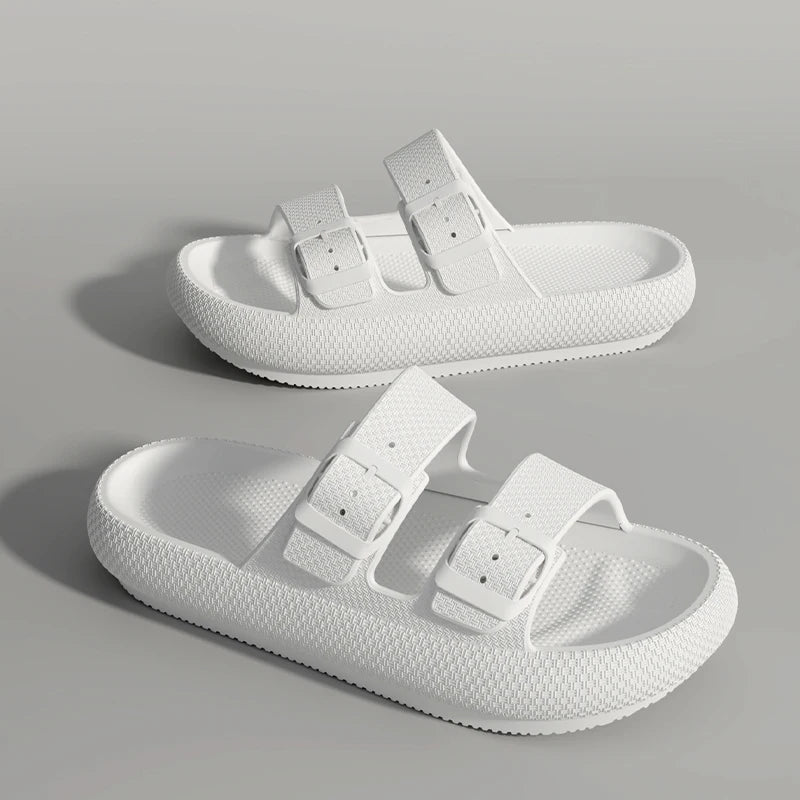 2025 New Men'S Outdoor Fashion Thick Sole Sandals - Non-Slip Shower Slippers for Bathroom, Lightweight Comfortable House Slipper