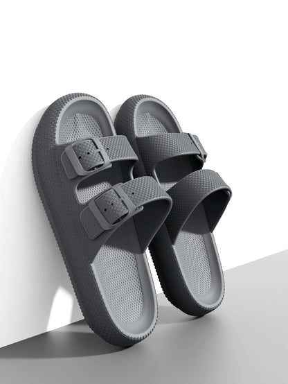 2025 New Men'S Outdoor Fashion Thick Sole Sandals - Non-Slip Shower Slippers for Bathroom, Lightweight Comfortable House Slipper