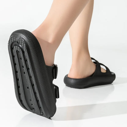 2025 New Men'S Outdoor Fashion Thick Sole Sandals - Non-Slip Shower Slippers for Bathroom, Lightweight Comfortable House Slipper